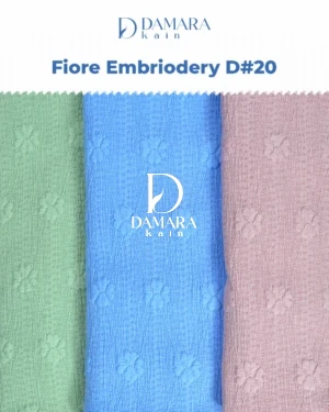 Bahan Kain Kaos Motif Bordir Fiore Embroidery D#20
