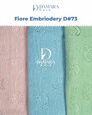 Bahan Kain Kaos Motif  Bordir Fiore Embroidery D#73